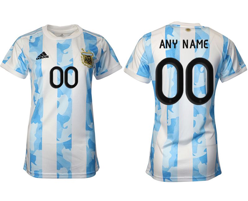 Women 2021-2022 Club Argentina home aaa version white customized Soccer Jerseys->women soccer jersey->Women Jersey